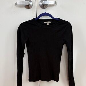 Banana Republic Black Long Sleeve Crew Tee
